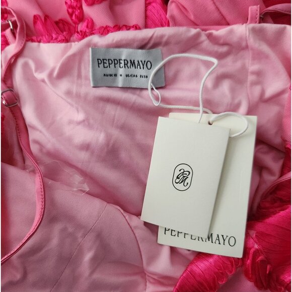 PeppermayoPink Floral Alivia Mini Dress Womens Size 6 - Picture 2 of 8